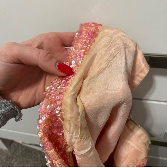 Y2K Pink Checkered Gem Blouse 100% Wool - Picture 6 of 7